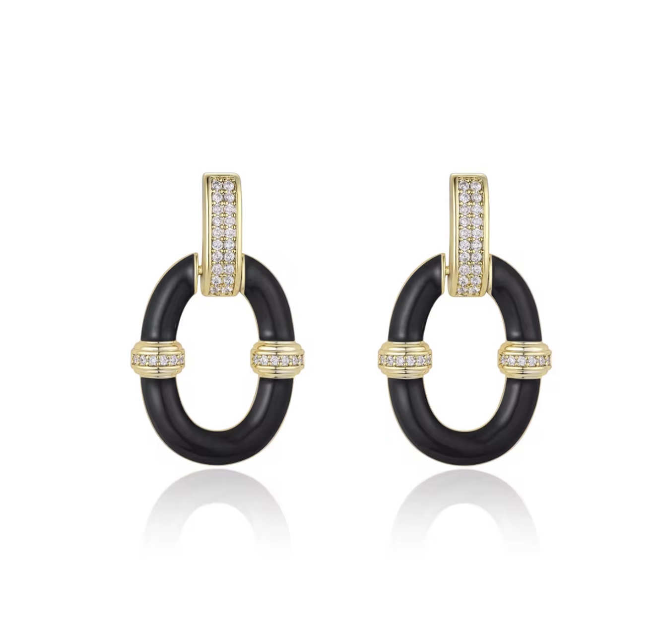 گوشواره طرح طلای میناکاری